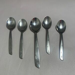 MCM Atomic Star NIGHT SKY (Stainless). Lot : Teaspoons, Place Spoon.